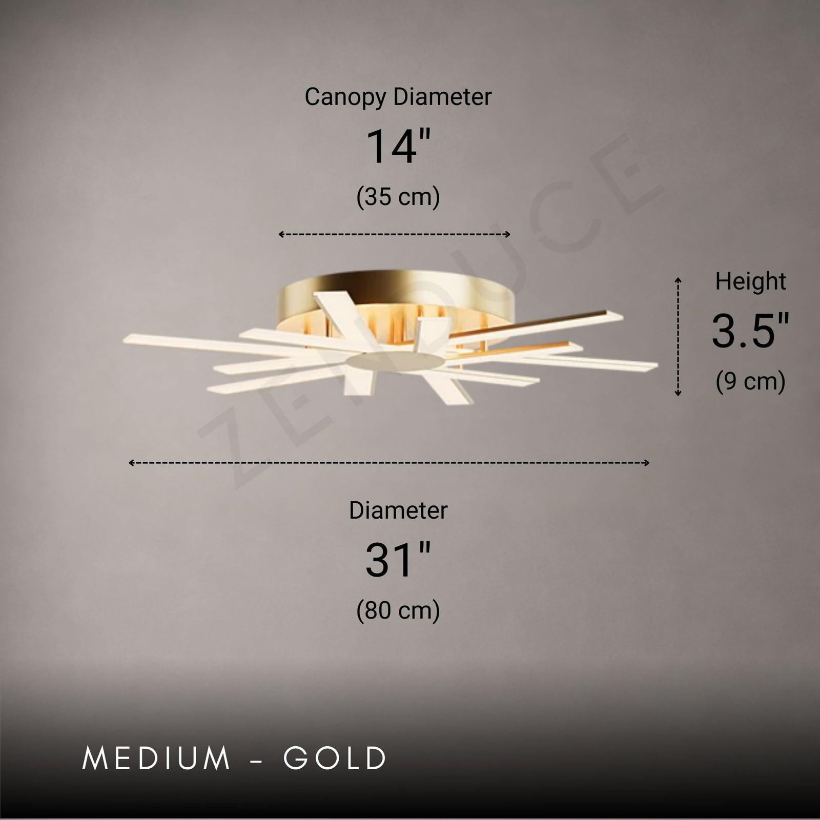 AURASTAR-Modern Flush Mount LED Ceiling Light-ZENDUCE