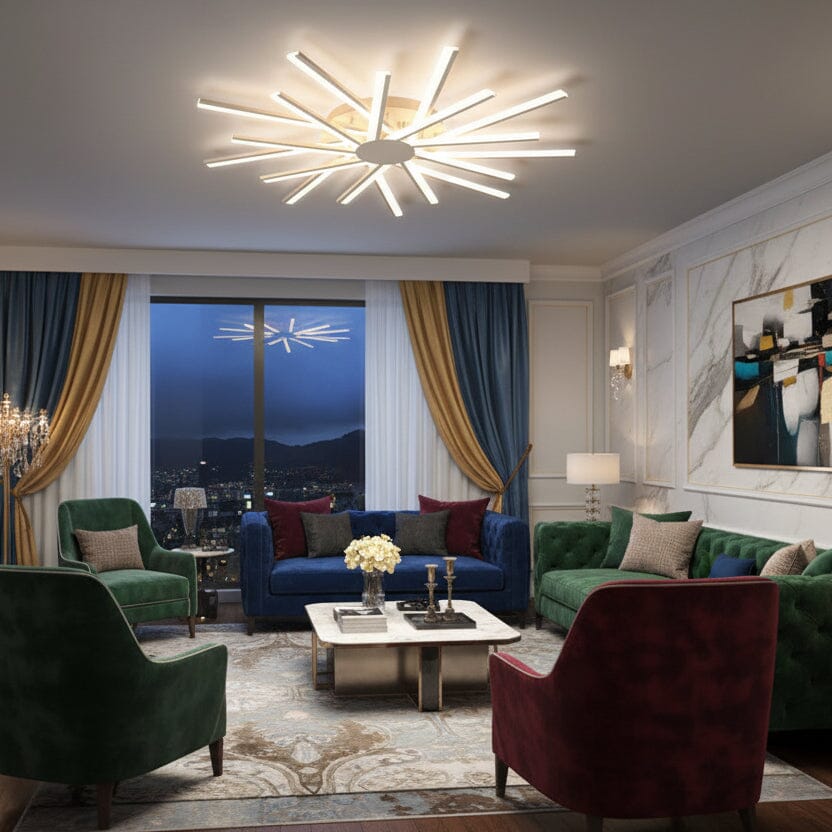 AURASTAR-Modern Flush Mount LED Ceiling Light-ZENDUCE