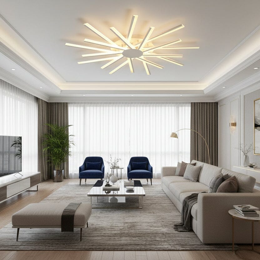 AURASTAR-Modern Flush Mount LED Ceiling Light-ZENDUCE