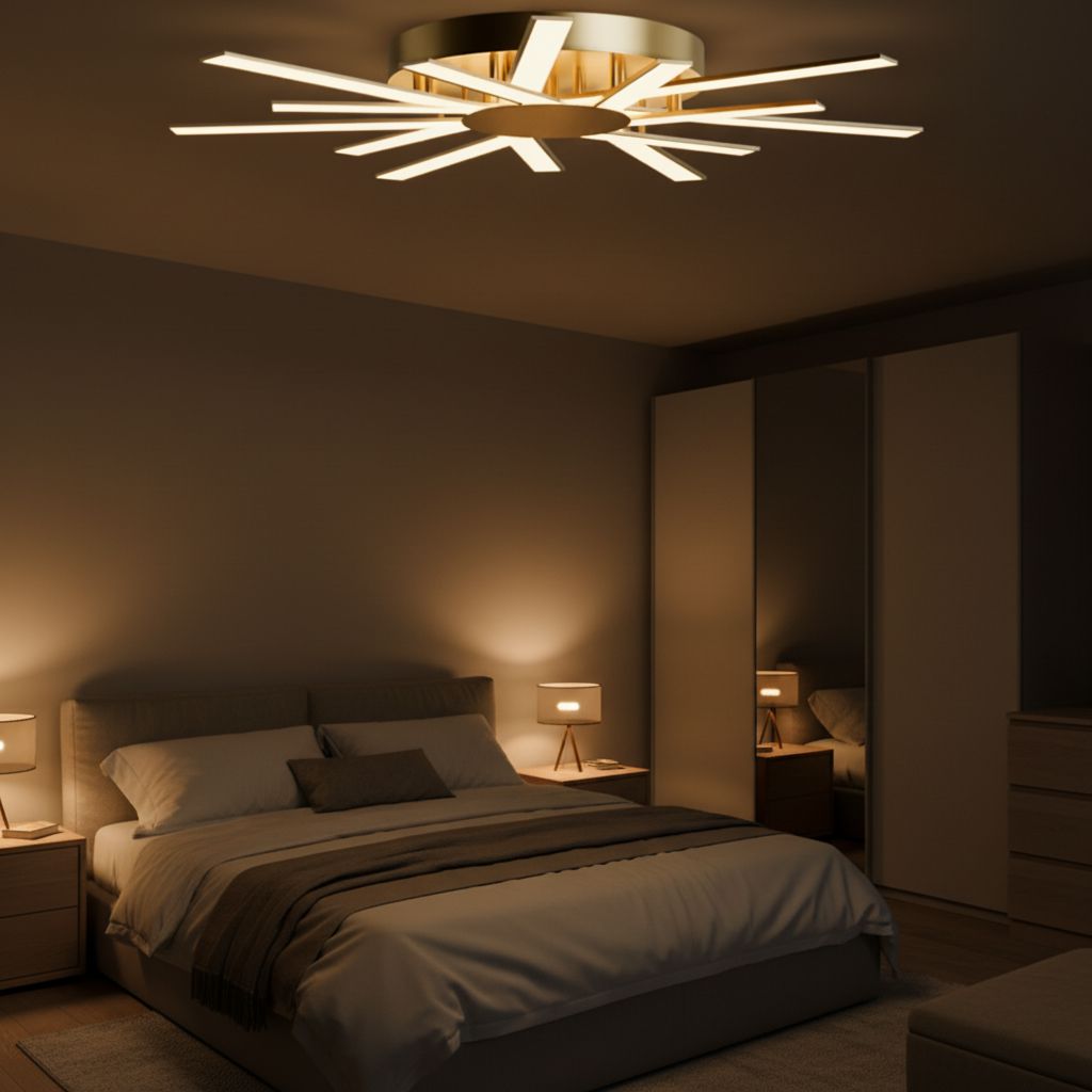 AURASTAR-Modern Flush Mount LED Ceiling Light-ZENDUCE