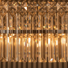 AURELIAN-Modern Linear Crystal Chandelier in Brushed Gold-ZENDUCE