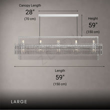 AURELIAN-Modern Linear Crystal Chandelier in Brushed Gold-ZENDUCE