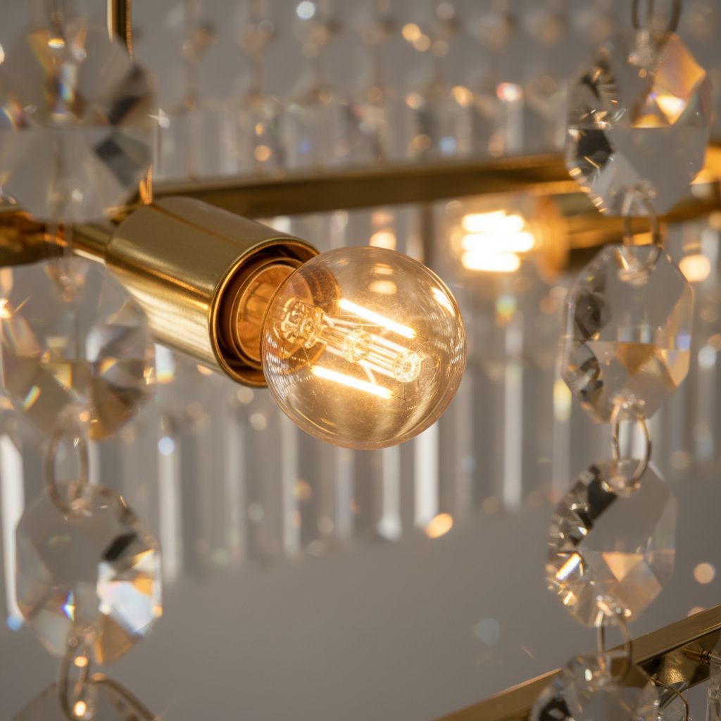 AURELIAN-Modern Linear Crystal Chandelier in Brushed Gold-ZENDUCE