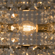 AURELIAN-Modern Linear Crystal Chandelier in Brushed Gold-ZENDUCE
