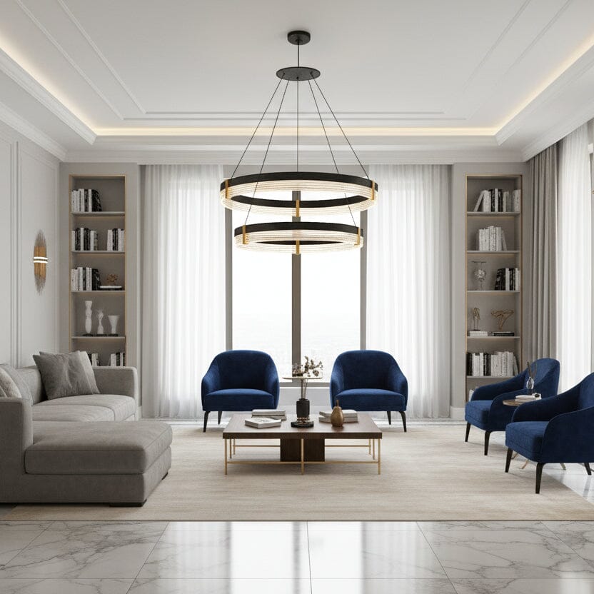 AURELIX-Modern Dimmable LED Ring Chandelier-ZENDUCE