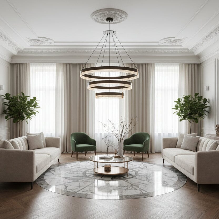 AURELIX-Modern Dimmable LED Ring Chandelier-ZENDUCE