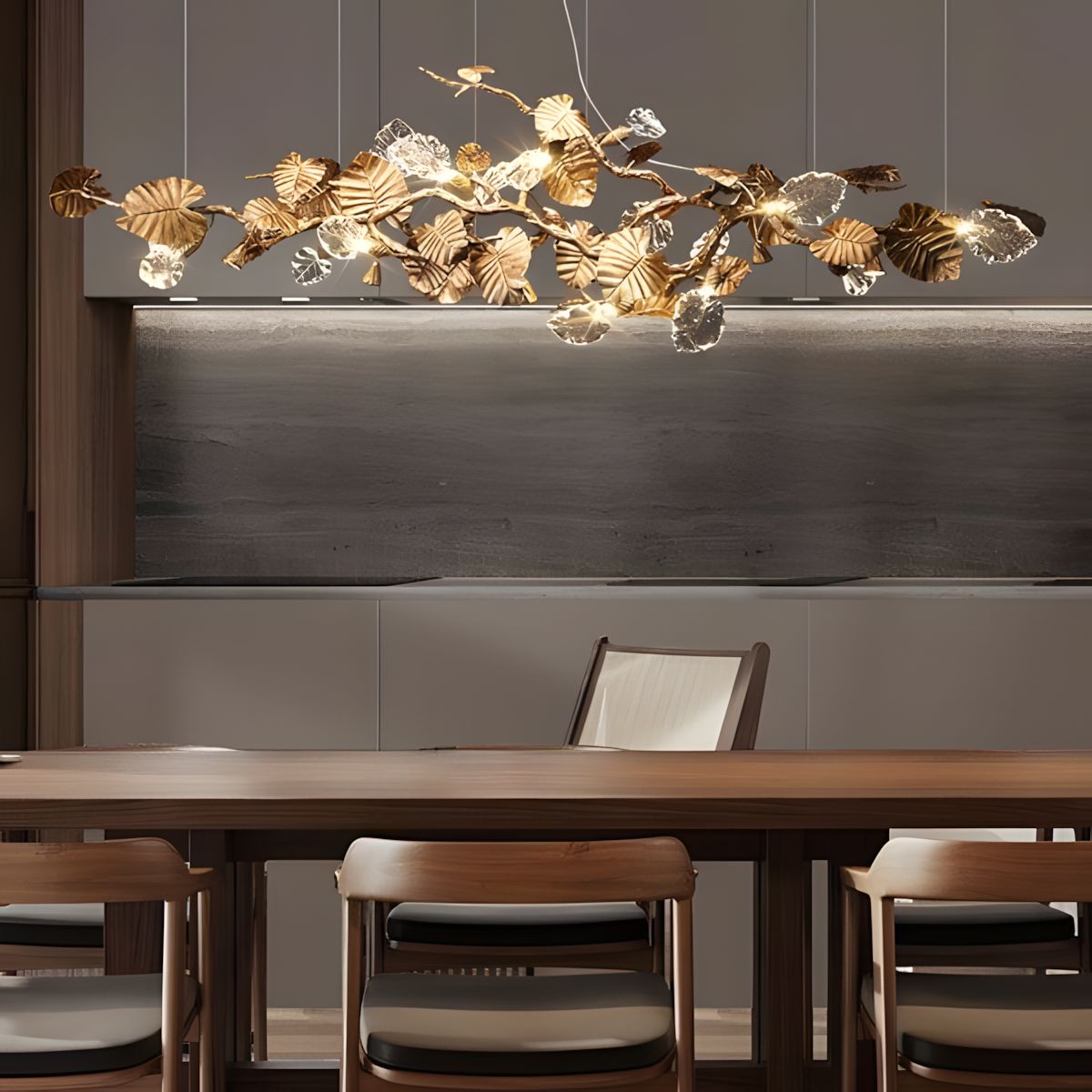 AUTUM-Nature Inspired Leaf Pendant Chandelier-ZENDUCE