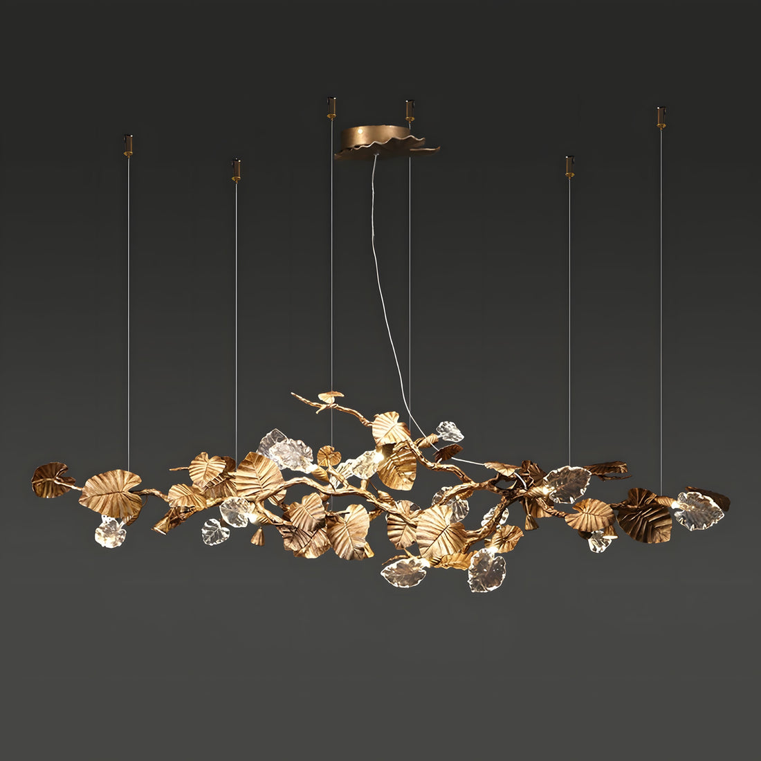 AUTUM-Nature Inspired Leaf Pendant Chandelier-ZENDUCE