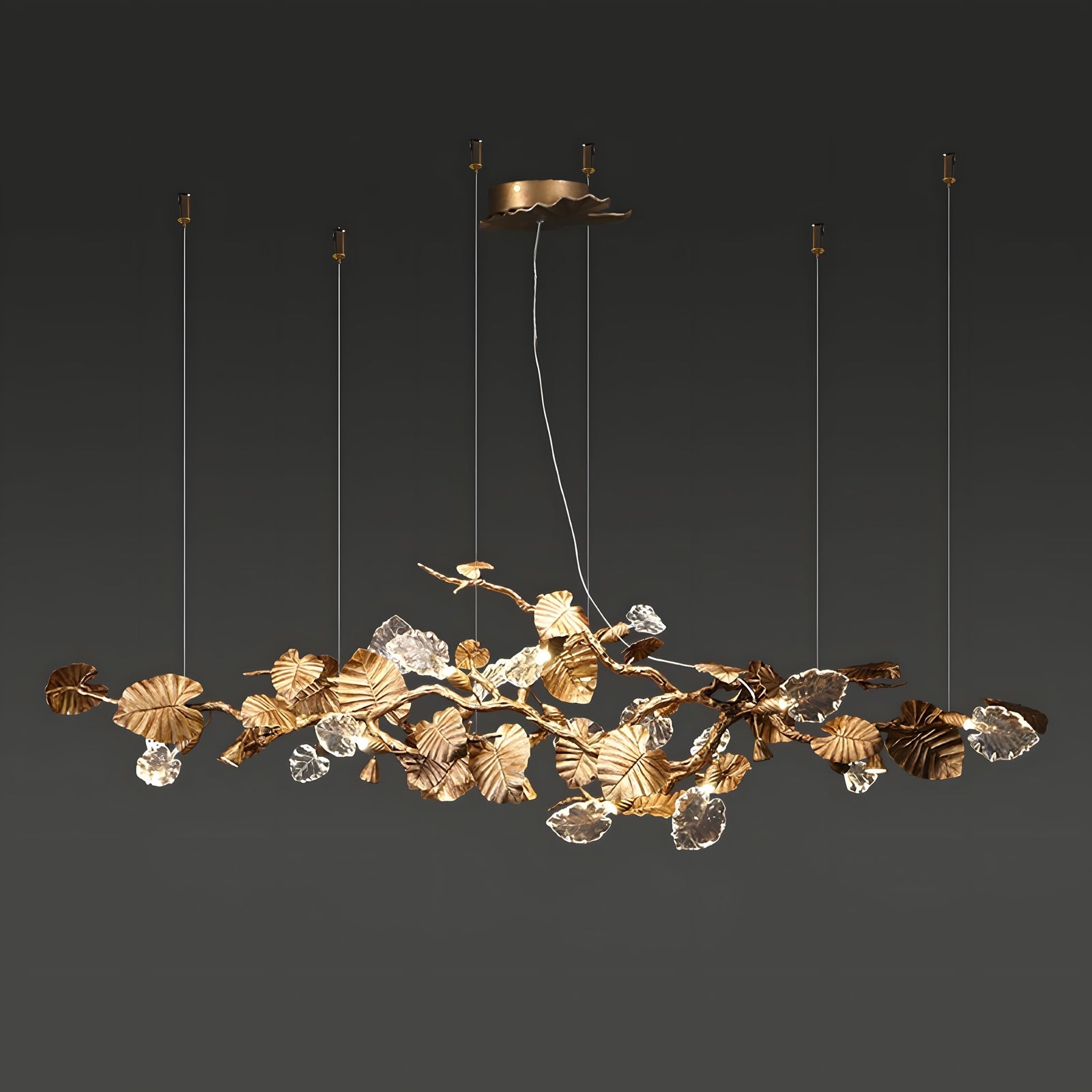 AUTUM-Nature Inspired Leaf Pendant Chandelier-ZENDUCE