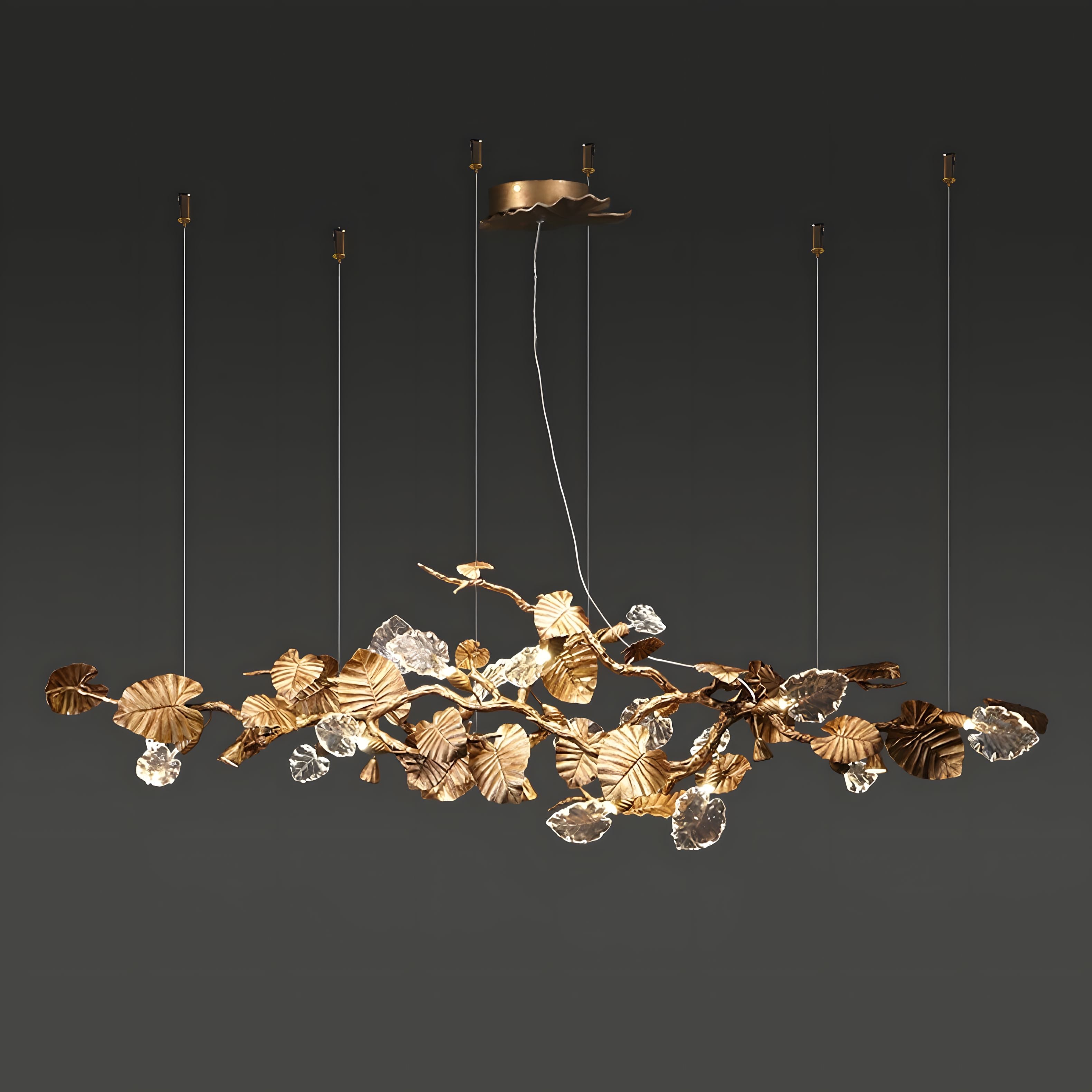 AUTUM-Nature Inspired Leaf Pendant Chandelier-ZENDUCE