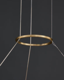 AVELIS-Enamel Round Brass Chandelier-ZENDUCE