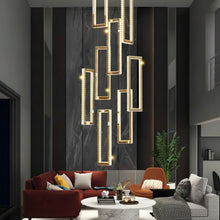 AVELYN-Rectangular Crystal Chandelier-ZENDUCE