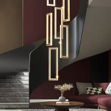 AVELYN-Rectangular Crystal Chandelier-ZENDUCE
