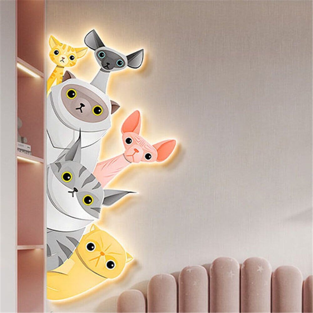 Animal Murals Led Wall Lamp With Plug Wire For Kids Room - ZENDUCE - Style B