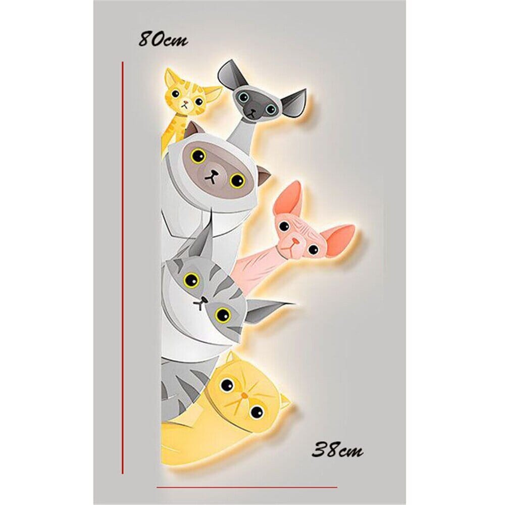 Animal Murals Led Wall Lamp With Plug Wire For Kids Room - ZENDUCE - Style A