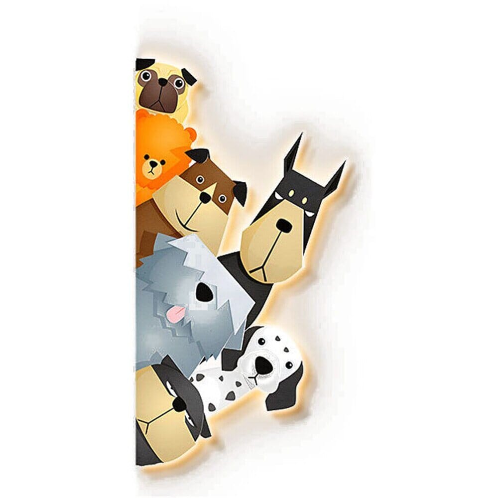 Animal Murals Led Wall Lamp With Plug Wire For Kids Room - ZENDUCE - Style A