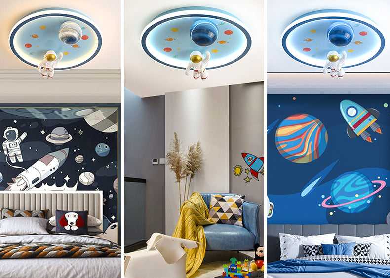 Astronaut Ceiling Light - Kids Room Space Ceiling Light - ZENDUCE - Changeable