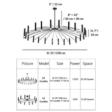 BLOOM - ZENDUCE - 12 Candles / Black / Warm White