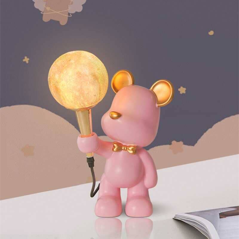 Bear Bedside Lamp for Kids Room - ZENDUCE - Blue / Warm White (2700-3500K)