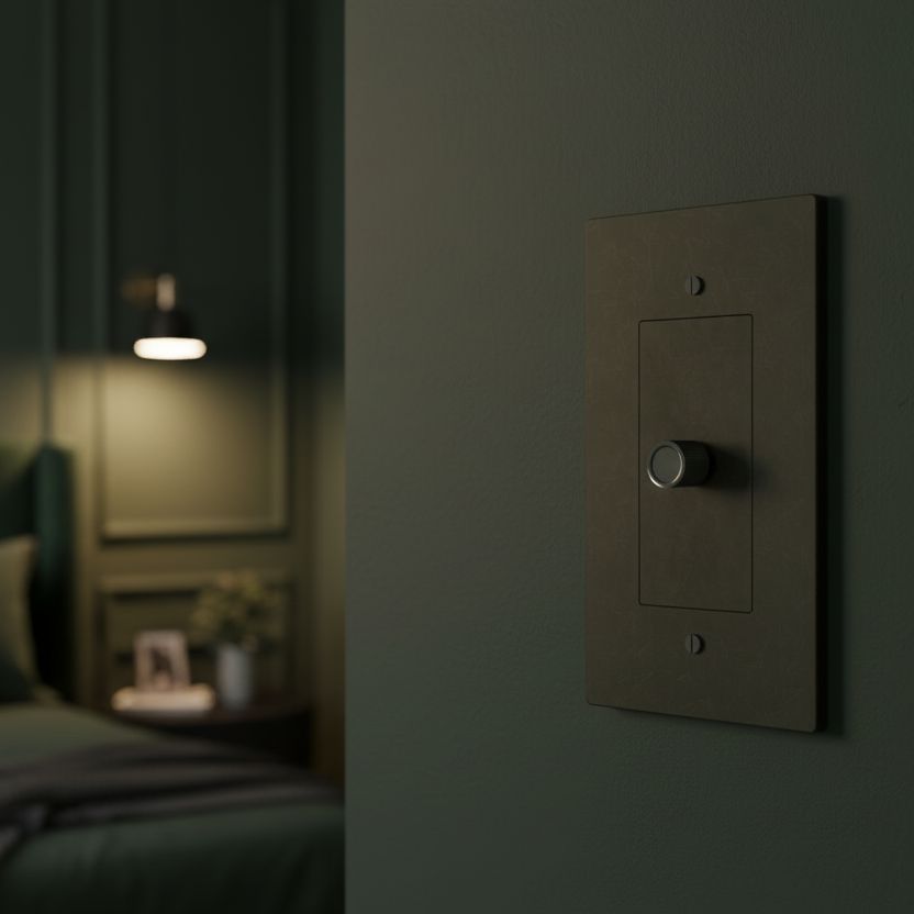 Brass 3-way Rotary Dimmer Switch-Modern Rotary LED Dimmer Wall Switch (1–5 Gang)-ZENDUCE