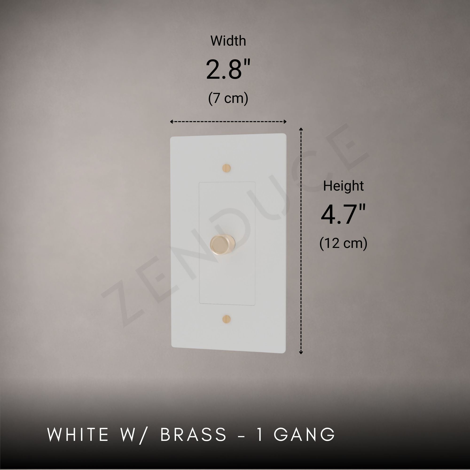 Brass 3-way Rotary Dimmer Switch-Modern Rotary LED Dimmer Wall Switch (1–5 Gang)-ZENDUCE