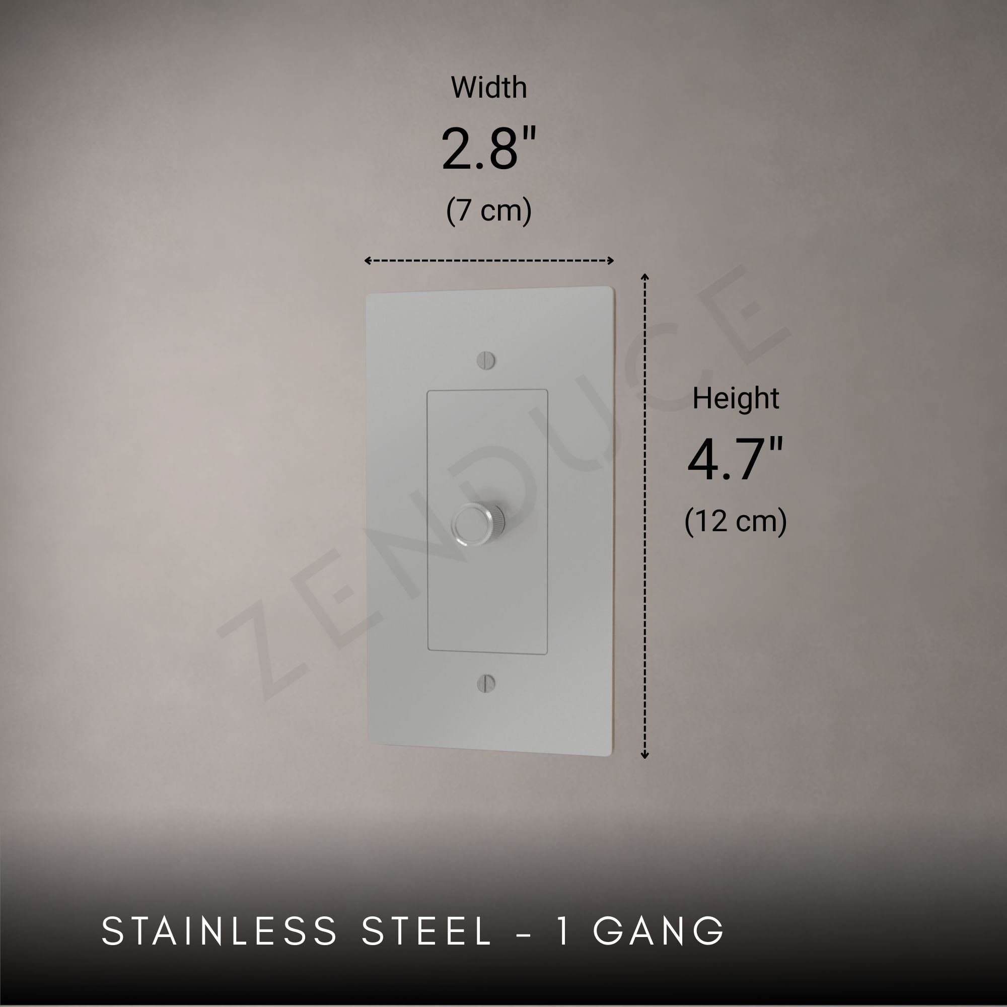 Brass 3-way Rotary Dimmer Switch-Modern Rotary LED Dimmer Wall Switch (1–5 Gang)-ZENDUCE
