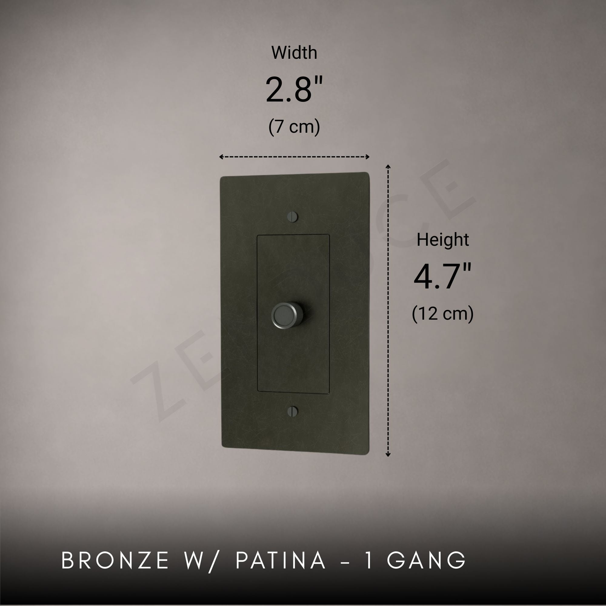 Brass 3-way Rotary Dimmer Switch-Modern Rotary LED Dimmer Wall Switch (1–5 Gang)-ZENDUCE
