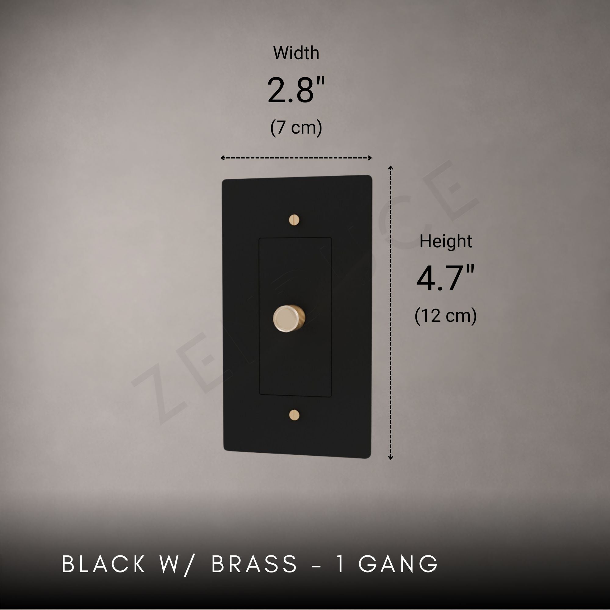Brass 3-way Rotary Dimmer Switch-Modern Rotary LED Dimmer Wall Switch (1–5 Gang)-ZENDUCE