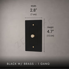 Brass 3-way Rotary Dimmer Switch-Modern Rotary LED Dimmer Wall Switch (1–5 Gang)-ZENDUCE