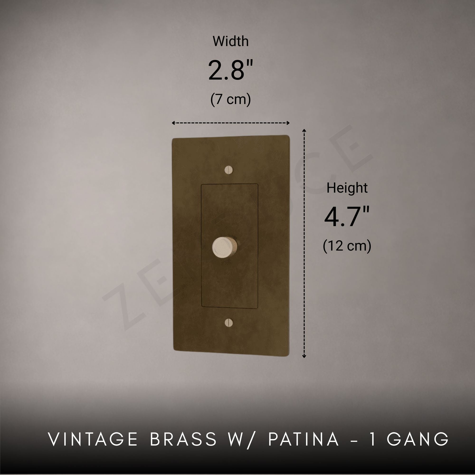 Brass 3-way Rotary Dimmer Switch-Modern Rotary LED Dimmer Wall Switch (1–5 Gang)-ZENDUCE