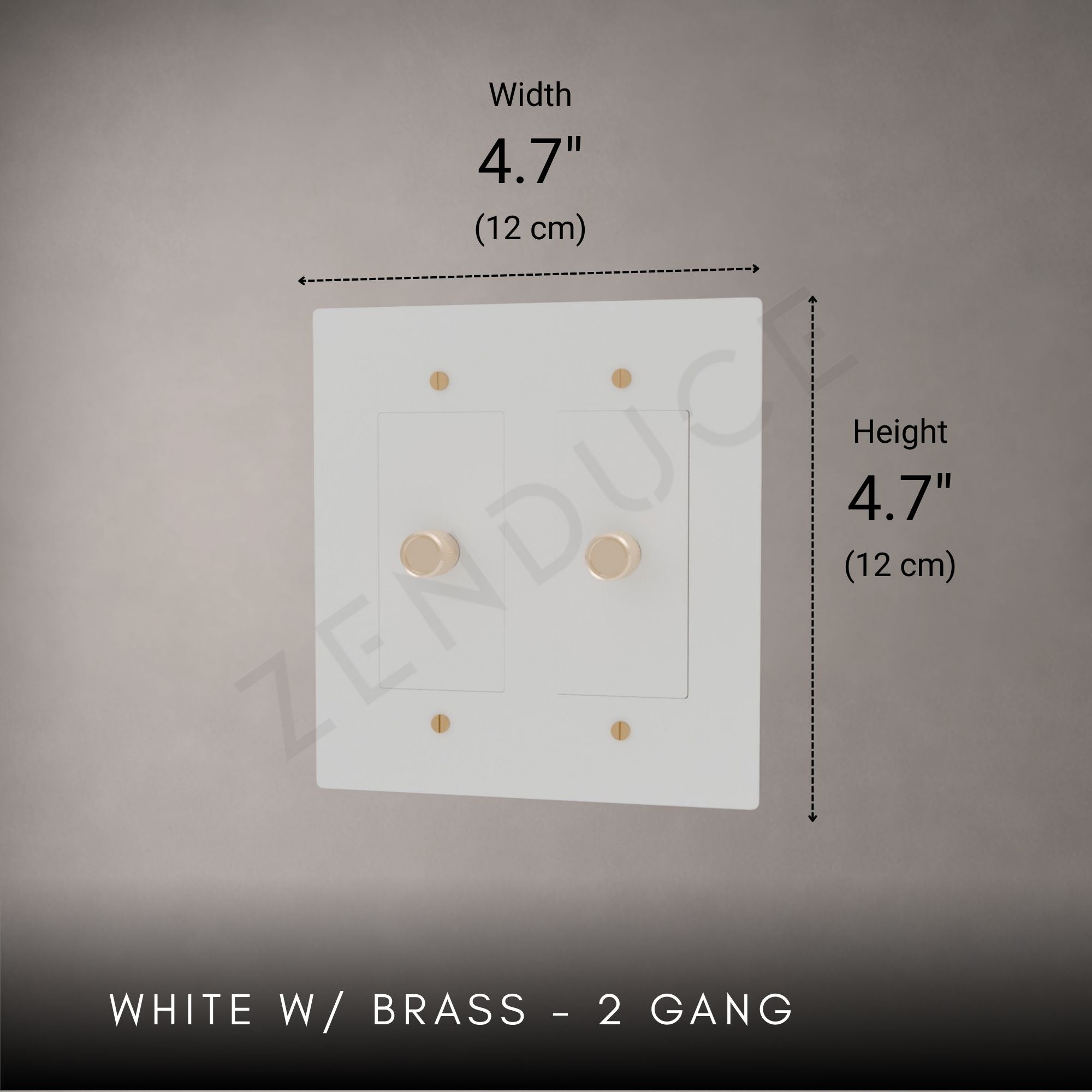 Brass 3-way Rotary Dimmer Switch-Modern Rotary LED Dimmer Wall Switch (1–5 Gang)-ZENDUCE