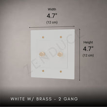 Brass 3-way Rotary Dimmer Switch-Modern Rotary LED Dimmer Wall Switch (1–5 Gang)-ZENDUCE