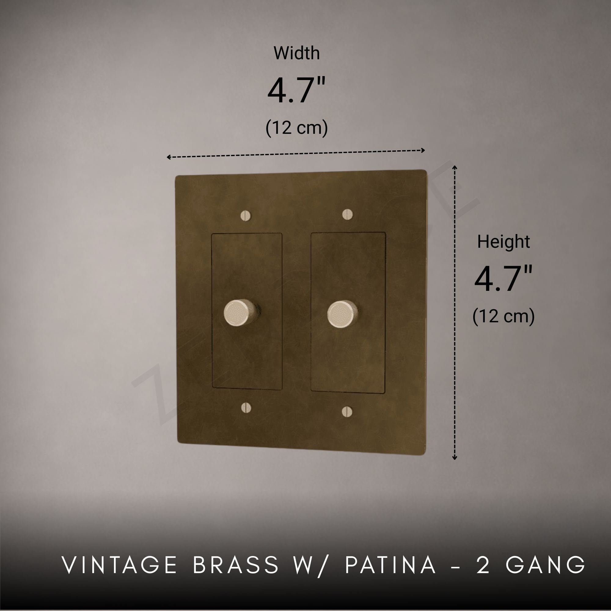 Brass 3-way Rotary Dimmer Switch-Modern Rotary LED Dimmer Wall Switch (1–5 Gang)-ZENDUCE