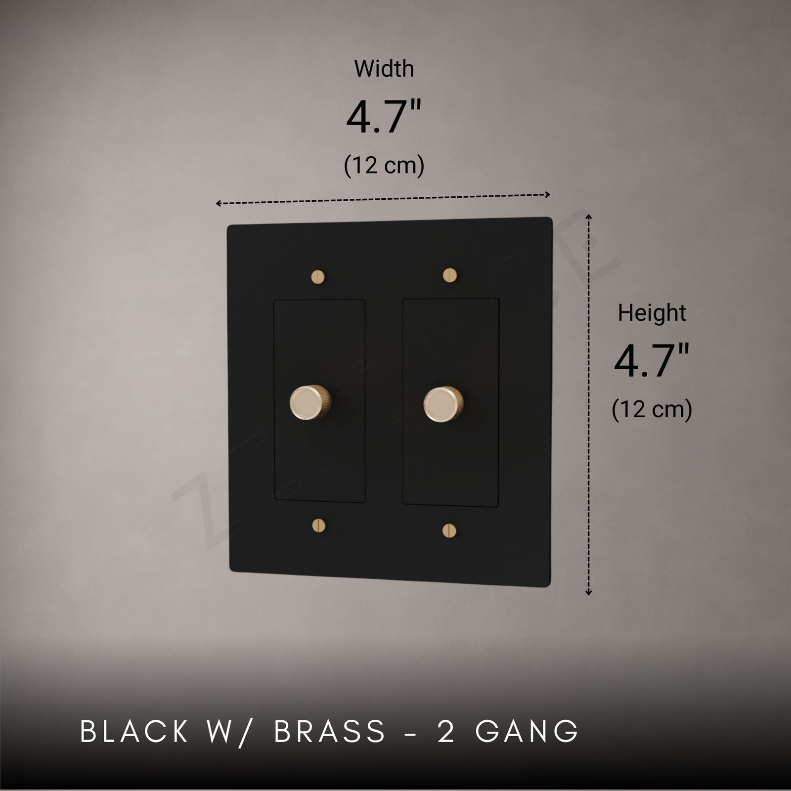 Brass 3-way Rotary Dimmer Switch-Modern Rotary LED Dimmer Wall Switch (1–5 Gang)-ZENDUCE