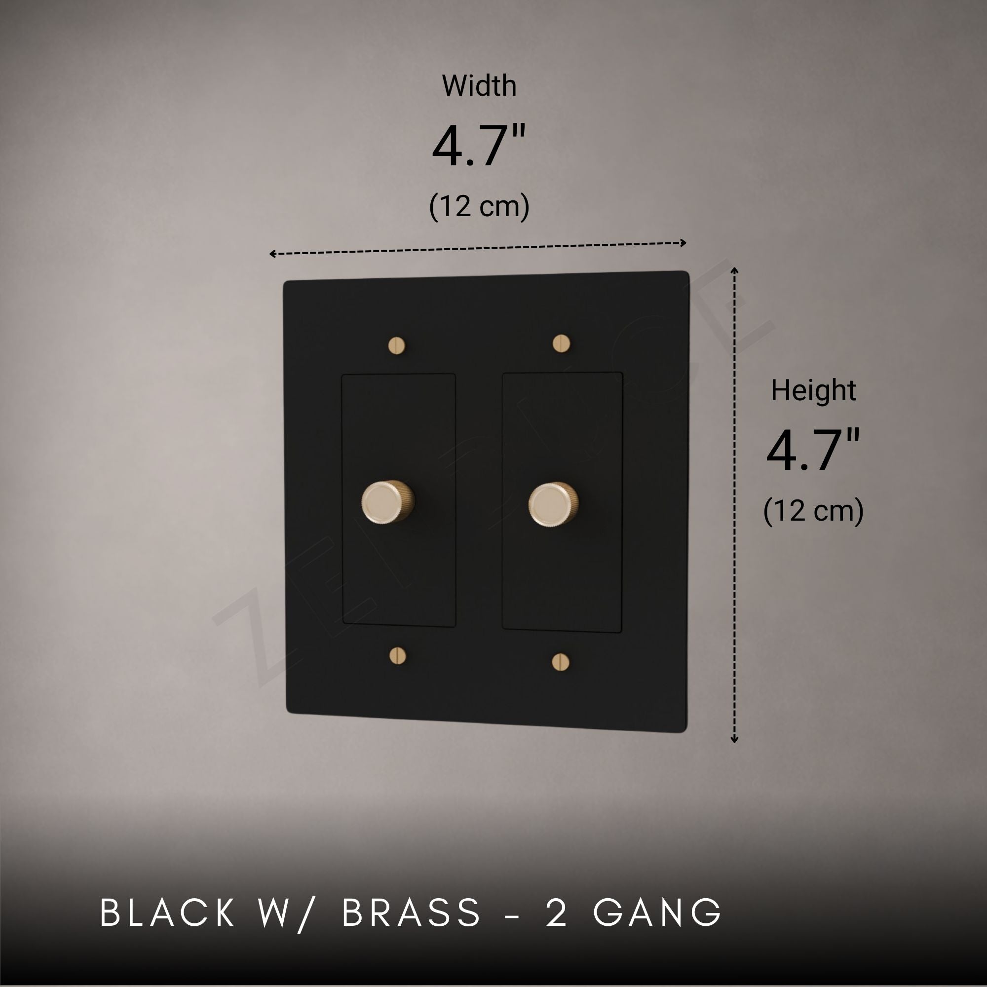 Brass 3-way Rotary Dimmer Switch-Modern Rotary LED Dimmer Wall Switch (1–5 Gang)-ZENDUCE