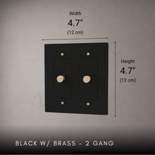 Brass 3-way Rotary Dimmer Switch-Modern Rotary LED Dimmer Wall Switch (1–5 Gang)-ZENDUCE