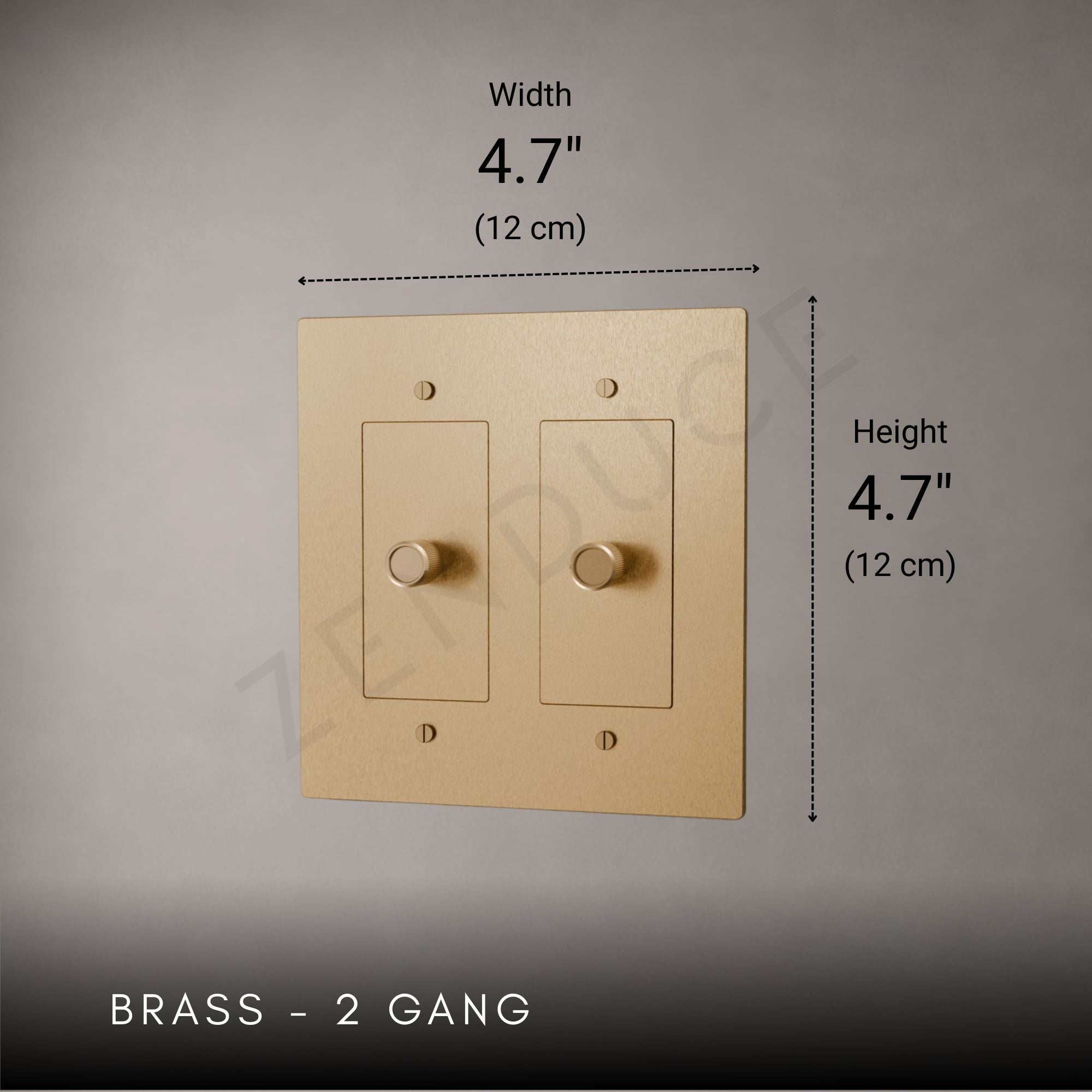 Brass 3-way Rotary Dimmer Switch-Modern Rotary LED Dimmer Wall Switch (1–5 Gang)-ZENDUCE
