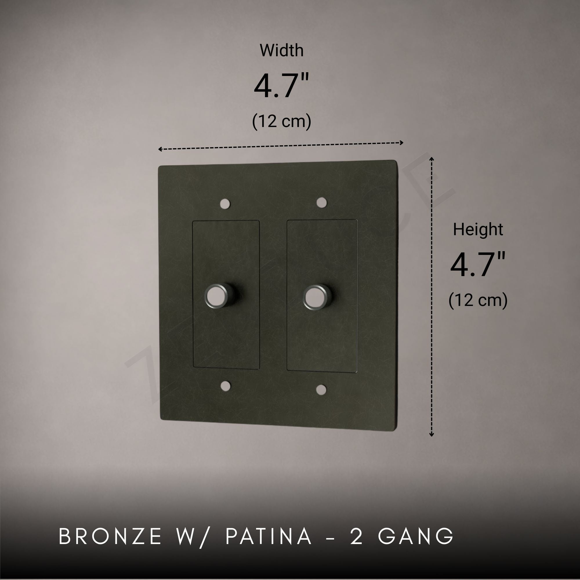 Brass 3-way Rotary Dimmer Switch-Modern Rotary LED Dimmer Wall Switch (1–5 Gang)-ZENDUCE