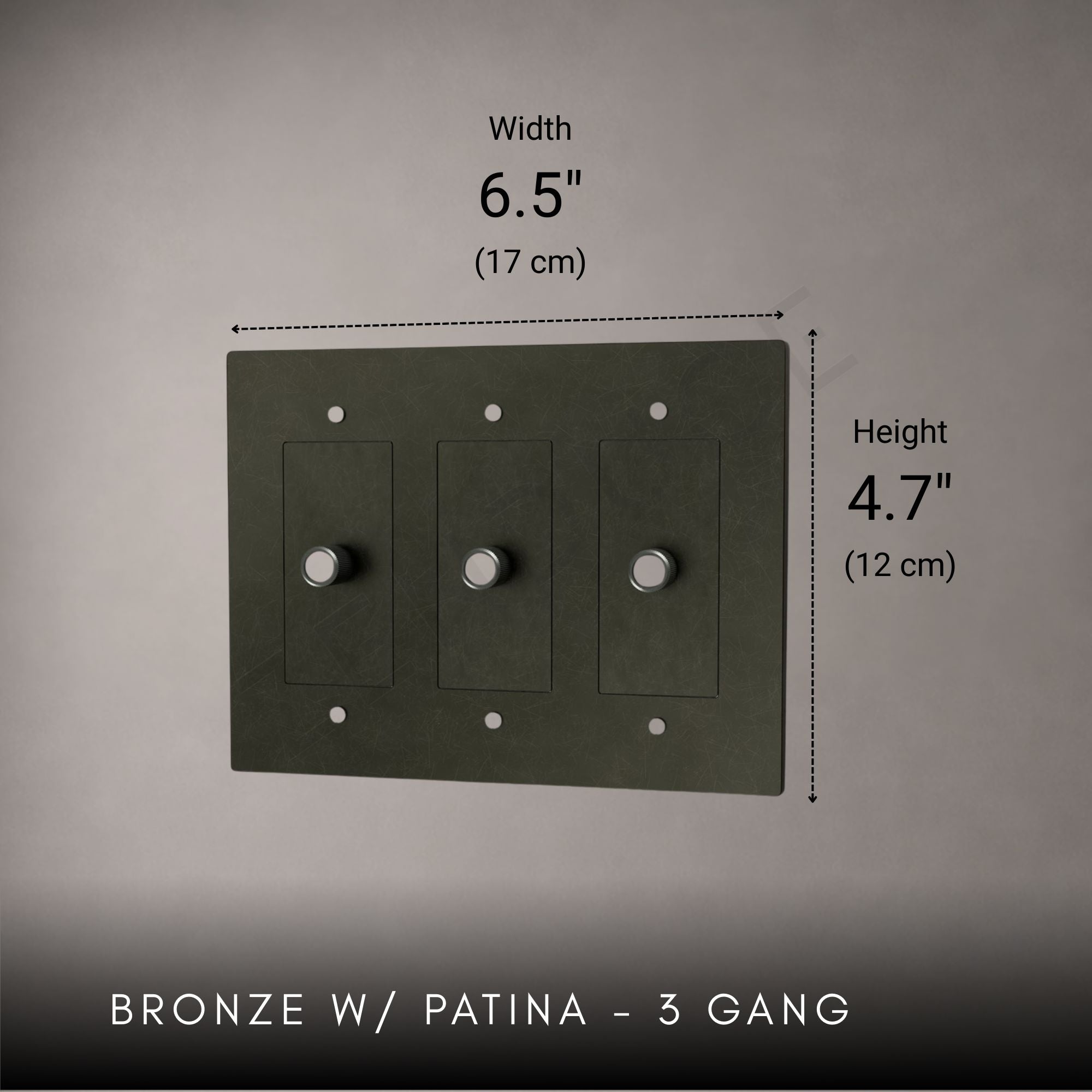 Brass 3-way Rotary Dimmer Switch-Modern Rotary LED Dimmer Wall Switch (1–5 Gang)-ZENDUCE