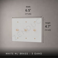 Brass 3-way Rotary Dimmer Switch-Modern Rotary LED Dimmer Wall Switch (1–5 Gang)-ZENDUCE