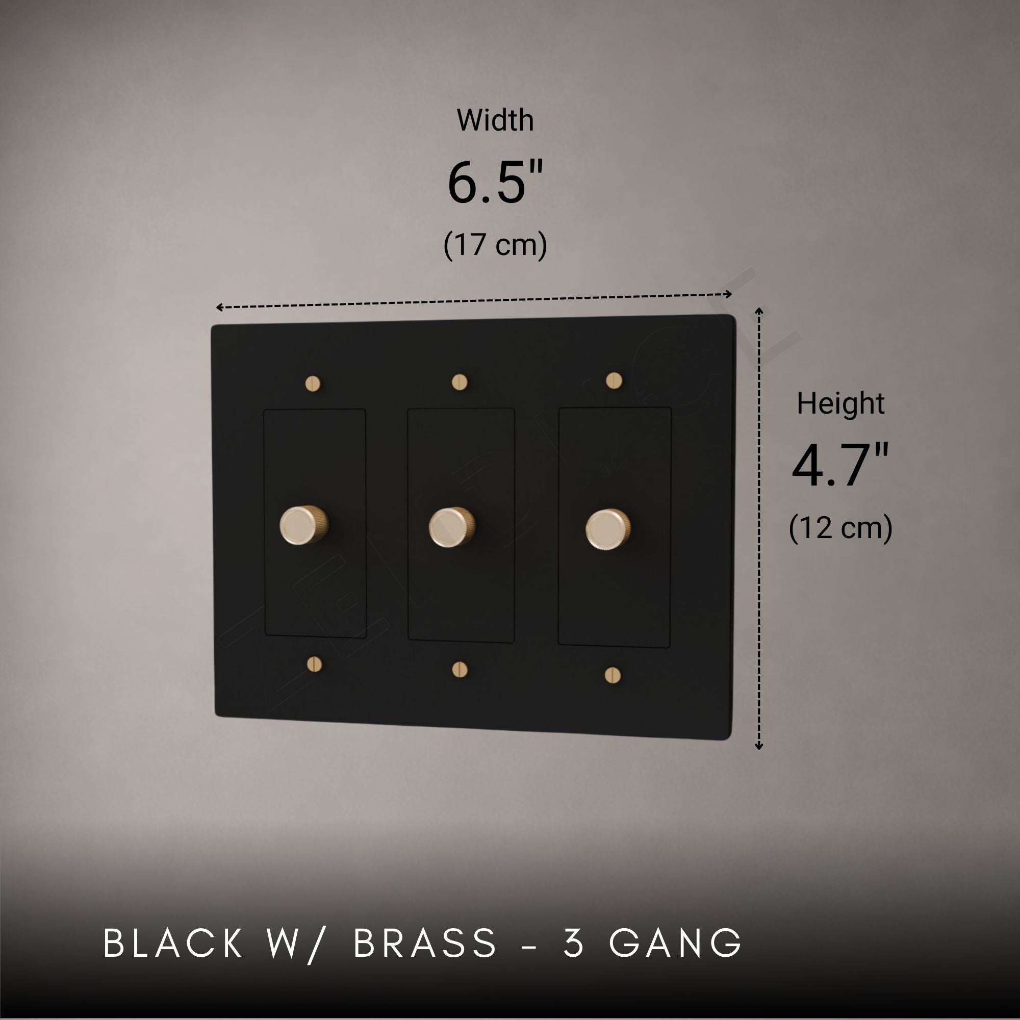 Brass 3-way Rotary Dimmer Switch-Modern Rotary LED Dimmer Wall Switch (1–5 Gang)-ZENDUCE