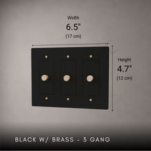 Brass 3-way Rotary Dimmer Switch-Modern Rotary LED Dimmer Wall Switch (1–5 Gang)-ZENDUCE