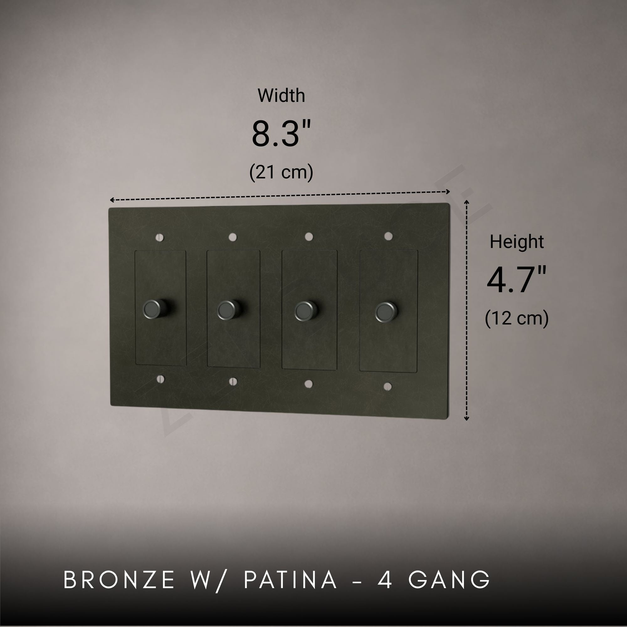 Brass 3-way Rotary Dimmer Switch-Modern Rotary LED Dimmer Wall Switch (1–5 Gang)-ZENDUCE