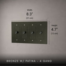 Brass 3-way Rotary Dimmer Switch-Modern Rotary LED Dimmer Wall Switch (1–5 Gang)-ZENDUCE