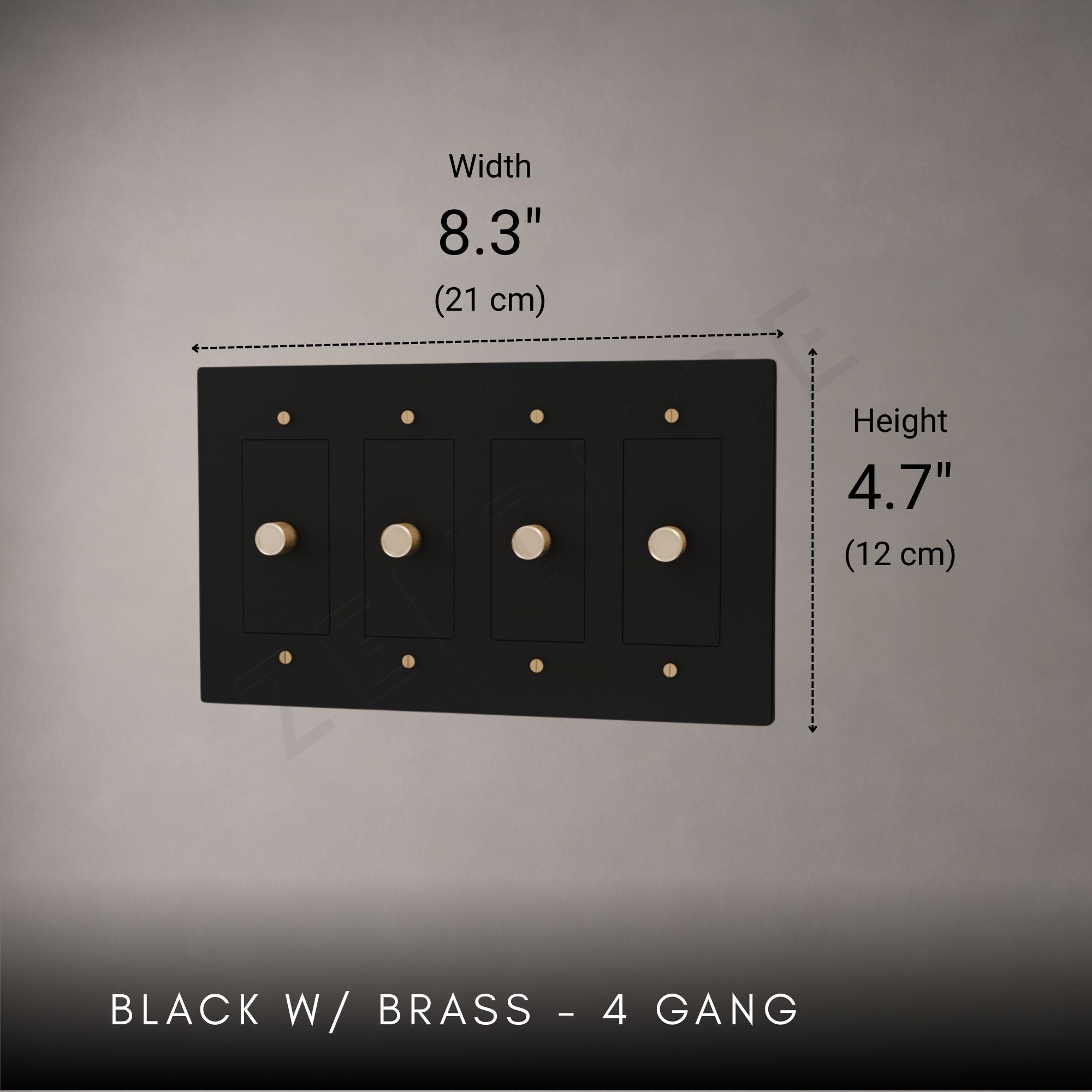 Brass 3-way Rotary Dimmer Switch-Modern Rotary LED Dimmer Wall Switch (1–5 Gang)-ZENDUCE