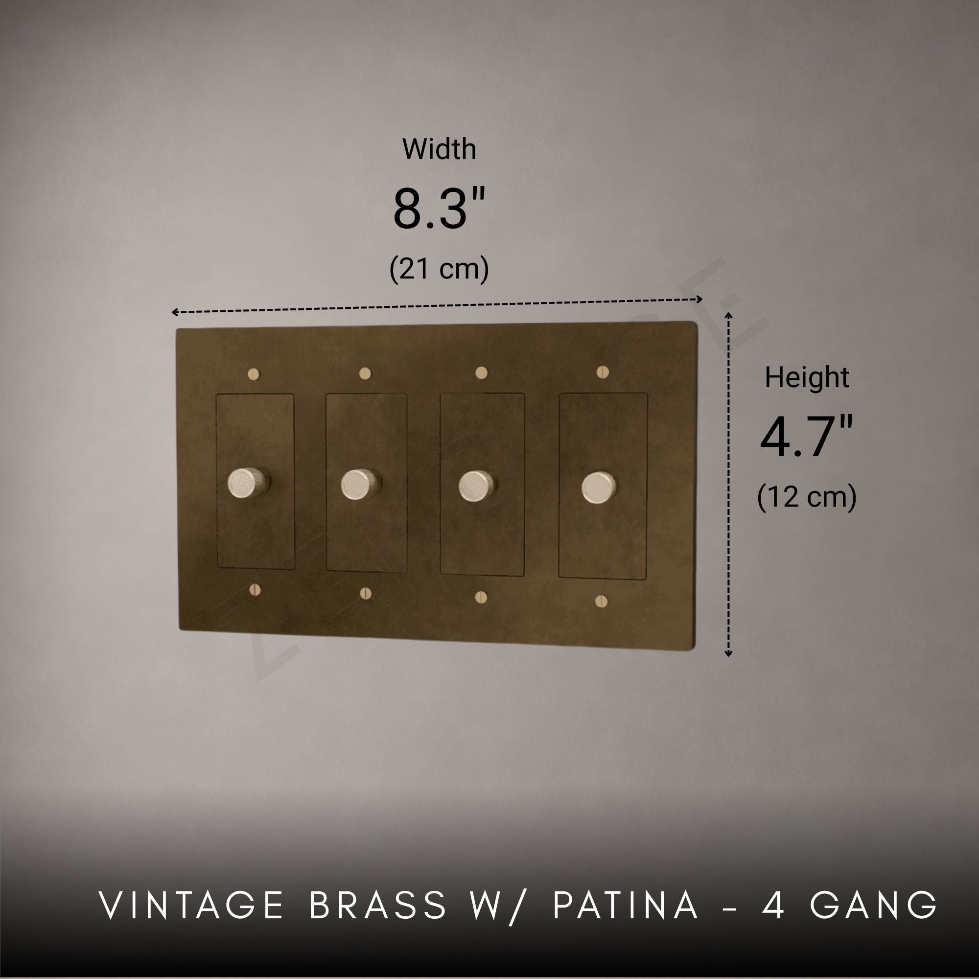 Brass 3-way Rotary Dimmer Switch-Modern Rotary LED Dimmer Wall Switch (1–5 Gang)-ZENDUCE