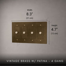 Brass 3-way Rotary Dimmer Switch-Modern Rotary LED Dimmer Wall Switch (1–5 Gang)-ZENDUCE