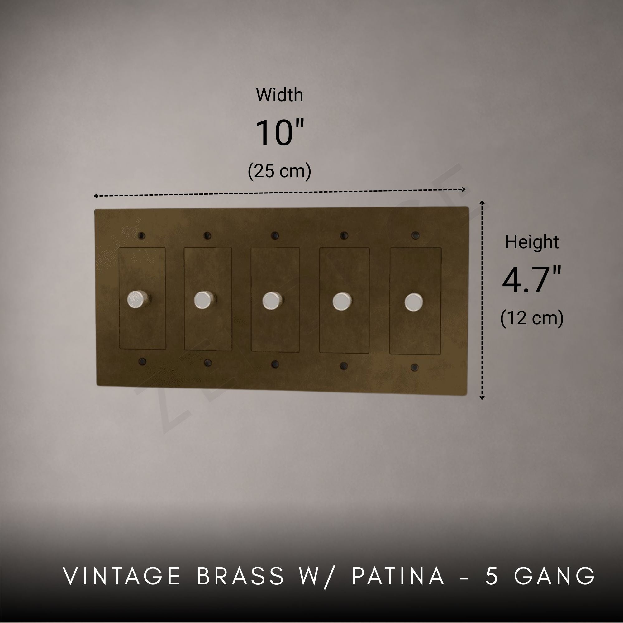 Brass 3-way Rotary Dimmer Switch-Modern Rotary LED Dimmer Wall Switch (1–5 Gang)-ZENDUCE