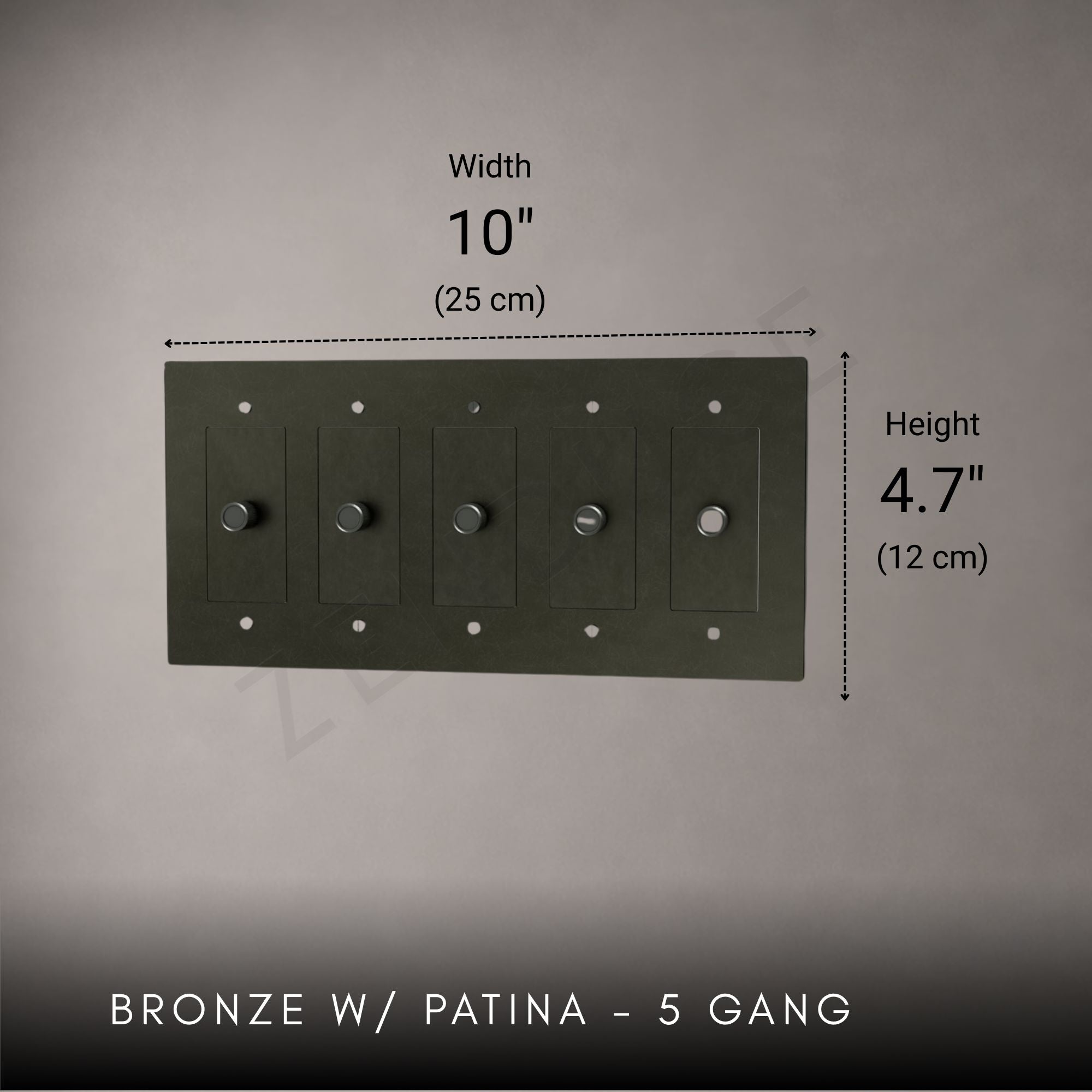 Brass 3-way Rotary Dimmer Switch-Modern Rotary LED Dimmer Wall Switch (1–5 Gang)-ZENDUCE