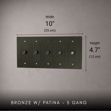Brass 3-way Rotary Dimmer Switch-Modern Rotary LED Dimmer Wall Switch (1–5 Gang)-ZENDUCE